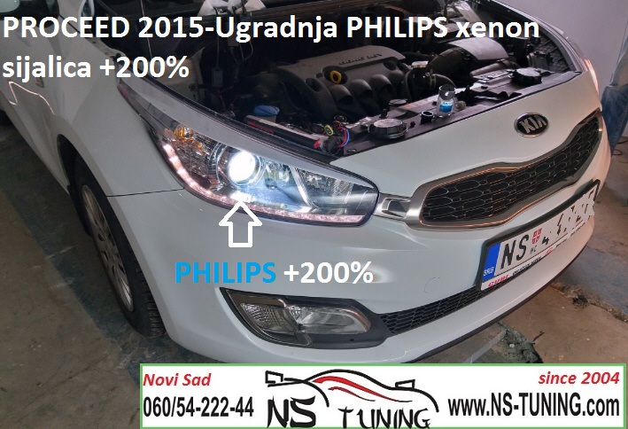 kia ceed proceed 2015 ugradnja ksenon sijalica trafo xenon canbus 6000k novi sad tuning auto servis